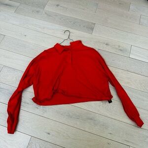 ASOS Scarlet Red Long Sleeve Crop Top